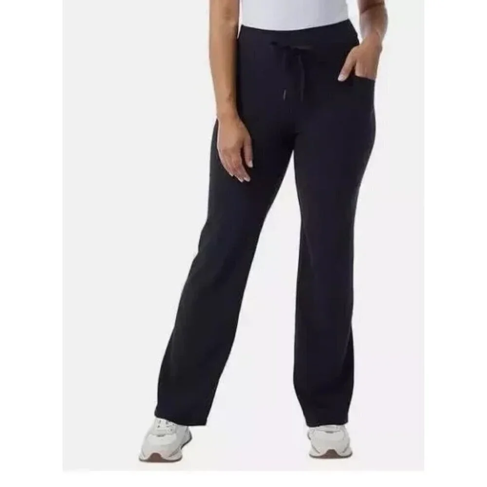 NWOT 32 Degrees Women's XS Black Wide Leg Ribbed Pants